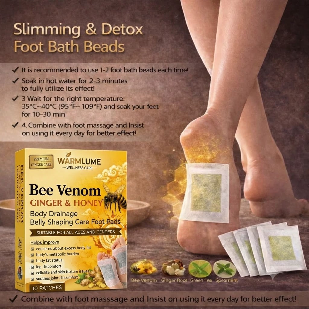 New 2026🏆 Upgrade 🔥Low Stock - 🌿Ginger Salt Herbal Foot Patches (Set of 10) with Science-Backed Formula-tan