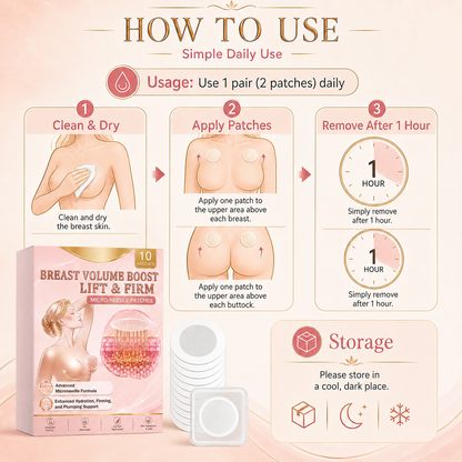 💥WARMLUME® 💥BREAST VOLUME BOOST LIFT & FIRM MICRO-NEEDLE PATCHES
